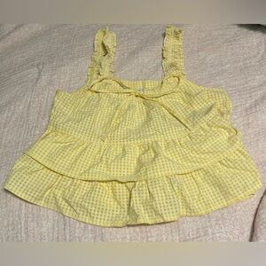 Yellow Gingham Top 🌼